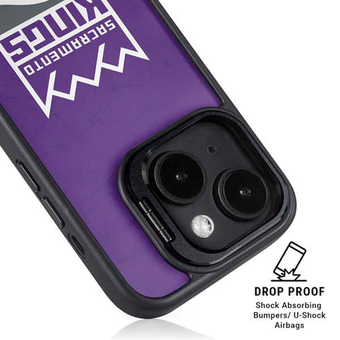 NBA Sacramento Kings Distressed iPhone 14 Kickstand Case